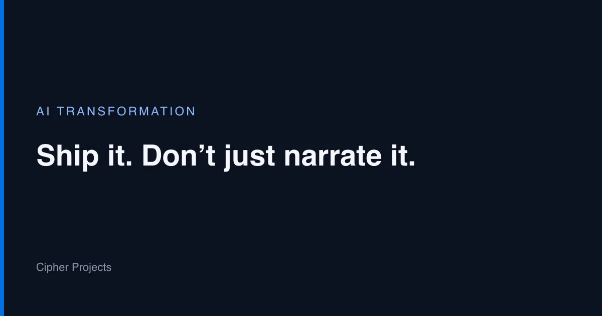 AI Transformation & Consulting: What It Actually Means, and How to Run One That Ships (2026)