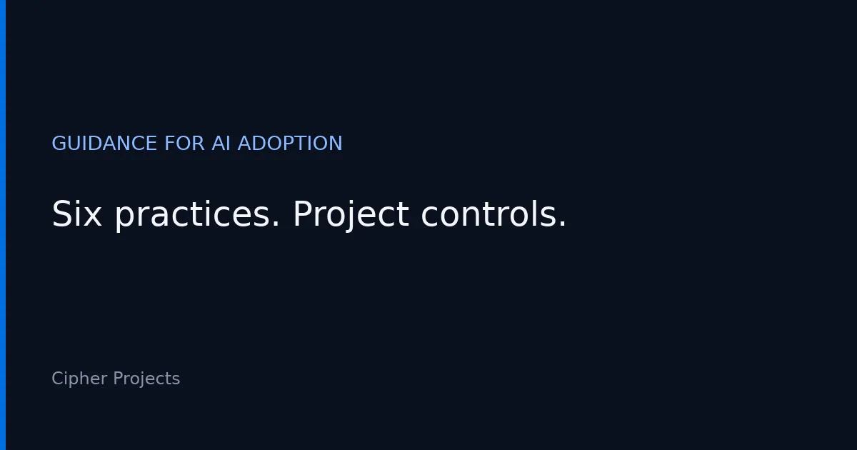Blog post image for Australia's Six AI Practices: Project Controls, Not a Policy Pack